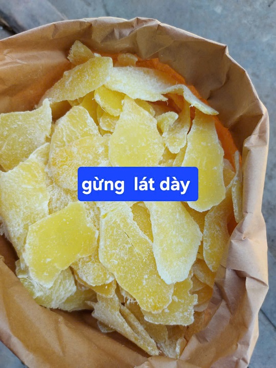 Mứt gừng lát dày